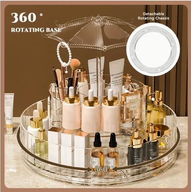 360� Umbrella-Shaped Makeup & Skincare Storage Rack